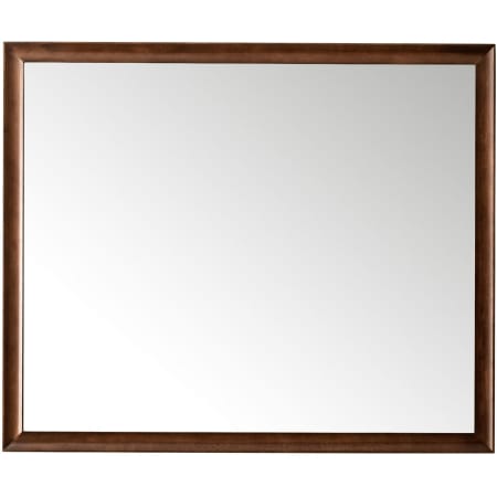 James Martin Vanities Glenbrooke 48" W x 40" H Rectangular Wood Framed Bathroom Wall Mirror Mid-Century Walnut