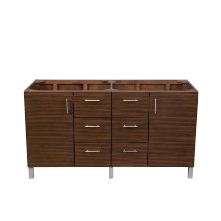 James Martin Vanities Metropolitan 60" Double Free Standing or Wall Mounted / Floating Wood Vanity Cabinet Only - Less Vanity Top American Walnut