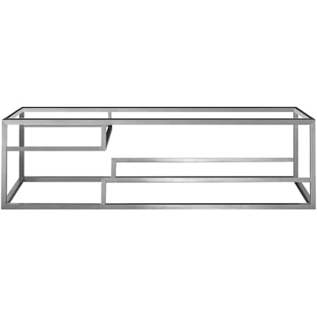 James Martin Vanities Columbia 59" Stainless Steel Cabinet Legs Only Brushed Nickel