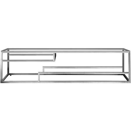 James Martin Vanities Columbia 72" Stainless Steel Cabinet Legs Only Brushed Nickel