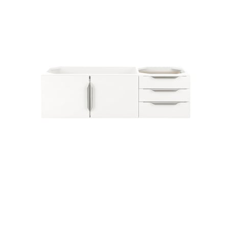 James Martin Vanities Columbia 48" Single Wall Mounted Vanity Cabinet - Less Vanity Top Glossy White