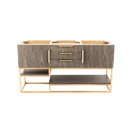 James Martin Vanities Columbia 59" Double Free Standing Vanity Cabinet - Less Vanity Top Ash Gray
