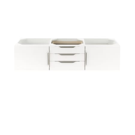 James Martin Vanities Columbia 59" Double Wall Mounted Vanity Cabinet - Less Vanity Top Glossy White
