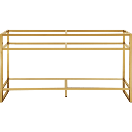 James Martin Vanities Boston 63" Double Basin Stainless Steel Sink Console Base Radiant Gold