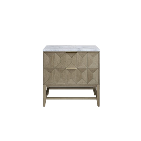 James Martin Vanities Emmeline 36" Free Standing Single Basin Vanity Set with Cabinet and Marble Vanity Top Pebble Oak / Carrara Marble