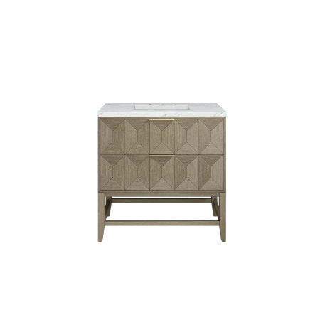James Martin Vanities Emmeline 36" Free Standing Single Basin Vanity Set with Cabinet and Quartz Vanity Top Pebble Oak / Ethereal Noctis