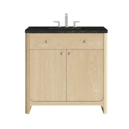 James Martin Vanities Gracyn 36" Free Standing Single Basin Ash Wood Vanity Set with Solid Surface Top, Rectangular Sink, USB Port(s), and Electrical Outlet(s) Coastal DriftWood