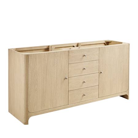James Martin Vanities Gracyn 72" Free Standing Double Basin Poplar Wood Vanity Cabinet Only Coastal DriftWood