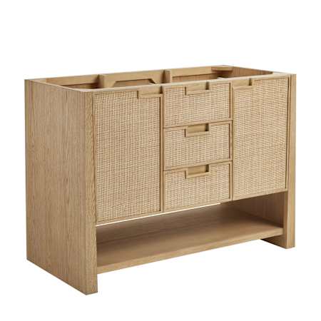 James Martin Vanities Solene 48" Free Standing Single Basin Poplar Wood Vanity Cabinet Only Seaside Oak