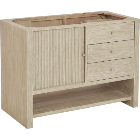 James Martin Vanities Marigot 48" Single Basin Wood Vanity Cabinet Only with USB Port and Electrical Outlet Sunwashed Oak