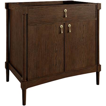 James Martin Vanities Kinnsden 36" Free Standing Single Basin Oak Wood Vanity, USB Port(s), and Electrical Outlet(s) Sable Oak