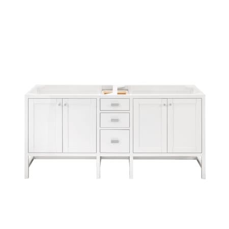 James Martin Vanities Addison 72" Double Basin Hardwood Vanity Cabinet Only Glossy White