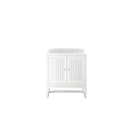 James Martin Vanities Athens 30" Single Basin Hardwood Vanity Cabinet Only Glossy White