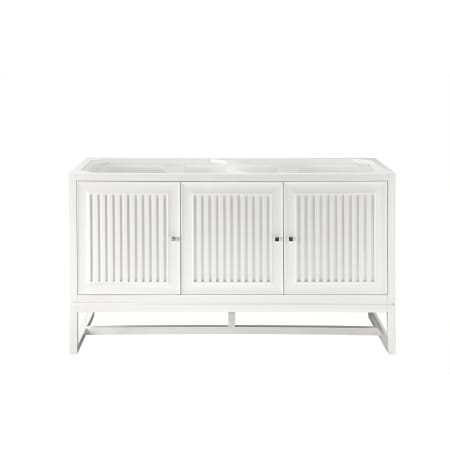 James Martin Vanities Athens 60" Double Basin Hardwood Vanity Cabinet Only Glossy White