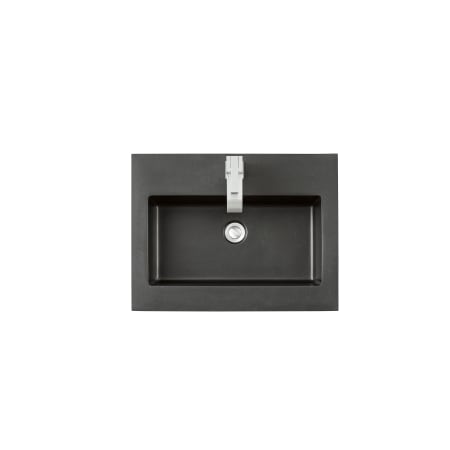 James Martin Vanities 23.6" Solid Surface Vanity Top with 1 Integrated Stone Composite Sink and 1 Faucet Hole Charcoal Black