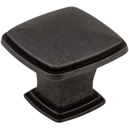 Jeffrey Alexander Milan 1-3/16" Contemporary Stepped Square Cabinet Knob / Drawer Knob with Raised Center Gun Metal