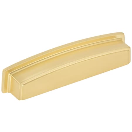 Jeffrey Alexander Renzo 5-1/16" Center to Center Contemporary Square Cabinet Cup Pull / Drawer Cup Handle Brushed Gold