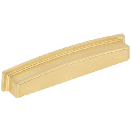 Jeffrey Alexander Renzo 6-5/16" Center to Center Bold Modern Square Cabinet Cup Pull / Drawer Cup Handle Brushed Gold