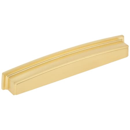 Jeffrey Alexander Renzo 7-9/16" Center to Center Modern Square Cabinet Cup Handle / Drawer Cup Pull Brushed Gold