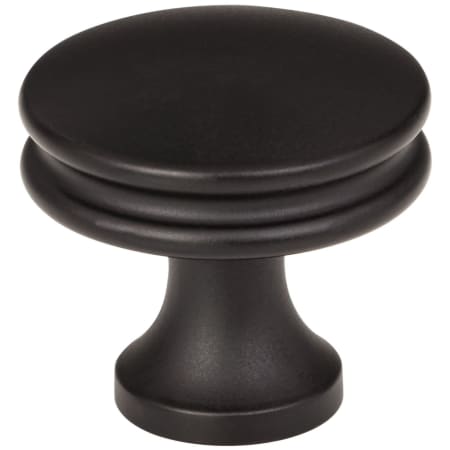 Jeffrey Alexander Marie 1-1/4" Round Concave Edge Flat Mushroom Cabinet Knob / Drawer Knob Matte Black