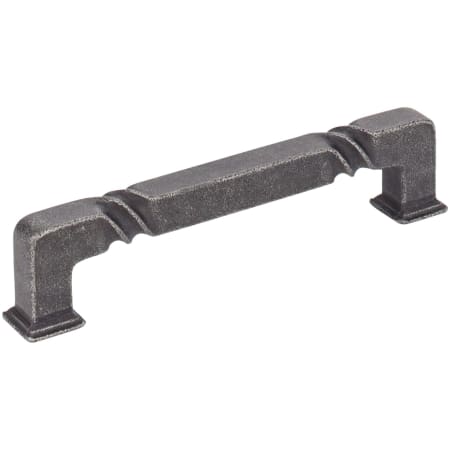 Jeffrey Alexander Tahoe 5-1/16" (128mm) Center to Center Mountain Lodge Style Square Cabinet Handle / Drawer Pull Distressed Antique Silver