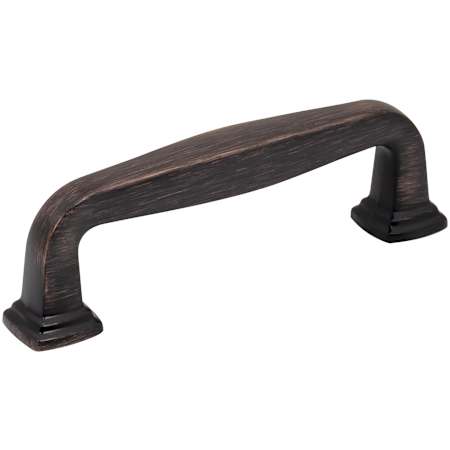 Jeffrey Alexander Fontana 3-3/4" (96mm) Center to Center Elegant Curved Square Cabinet Handle / Drawer Pull Brushed Oil Rubbed Bronze