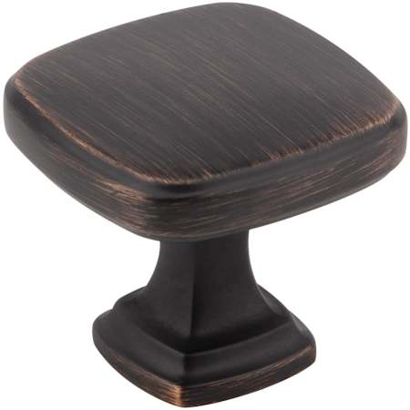 Jeffrey Alexander Fontana 1-3/8" Contemporary Ridged Square Cabinet / Drawer Knob Brushed Oil Rubbed Bronze