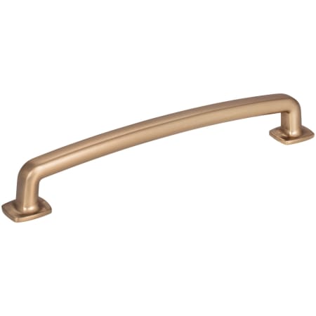 Jeffrey Alexander Belcastel One - 6-5/16" (160 mm) Center to Center Soft Square Cabinet Handle / Drawer Pull with Square Feet Satin Bronze