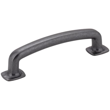 Jeffrey Alexander Belcastel 1 - 3-3/4" (96 mm) Center to Center Soft Square Bold Cabinet Handle / Drawer Pull with Square Feet Gun Metal