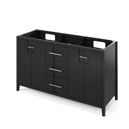 Jeffrey Alexander Katara 60" Double Free Standing Vanity Cabinet - Less Vanity Top Black