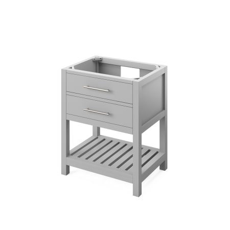 Jeffrey Alexander Wavecrest 30" Single Free Standing Vanity Cabinet - Less Vanity Top Grey