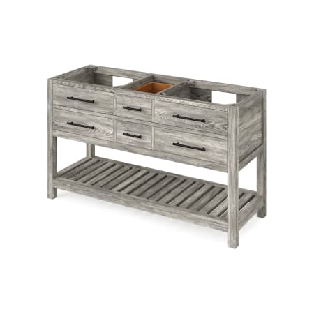 Jeffrey Alexander Wavecrest 60" Double Free Standing Vanity Cabinet - Less Vanity Top