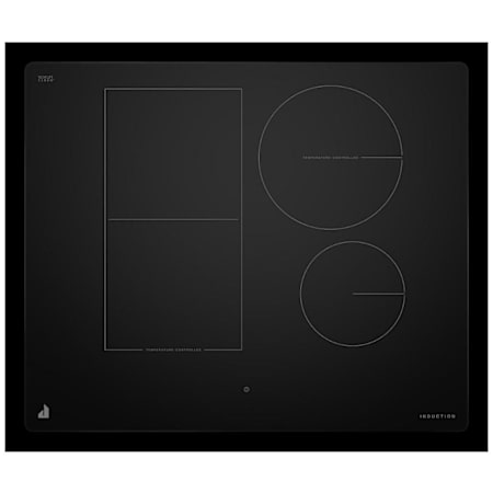 JennAir 24 Inch Wide 4 Burner Electric Cooktop with Top Mounted Controls and Induction Burners Black
