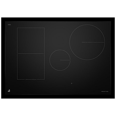 JennAir 30 Inch Wide 4 Burner Electric Cooktop with Top Mounted Controls and Induction Burners Black