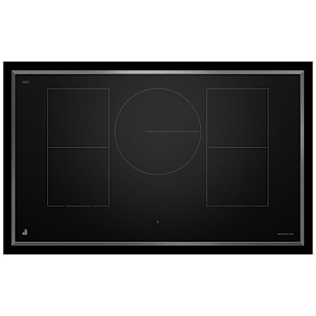JennAir 36 Inch Wide 5 Burner Electric Cooktop with Top Mounted Controls and Hot Surface Indicator Light Stainless Steel
