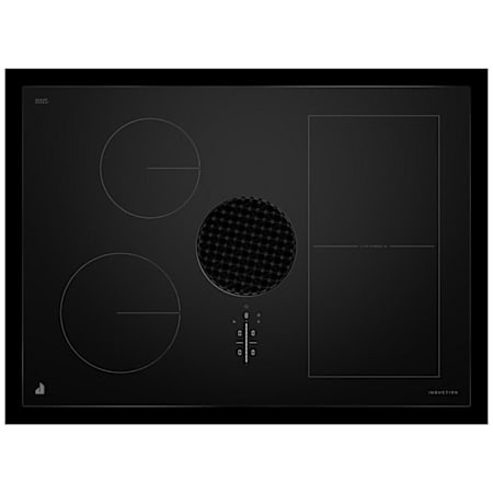 JennAir 30 Inch Wide 5 Burner Electric Cooktop with Top Mounted Controls and 5 Induction Burners Black