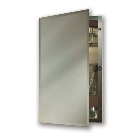 Jensen 16" x 26" Frameless Single Door Medicine Cabinet Stainless Steel