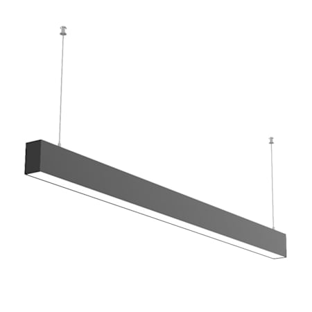 Jesco Lighting LIN 96" Wide LED Linear Chandelier with Indirect Lighting Black