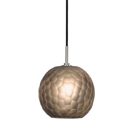Jesco Lighting Evisage VI 1 Light LED Pendant with Hand Blown Glass Globe Shade Brushed Nickel