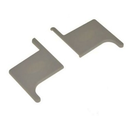Johnson Hardware Plastic End Caps for 2610 Series Aluminum Track Sliding Doors Gray