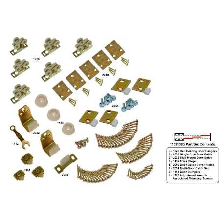 Johnson Hardware 1-3/8" 3-Door Part Set N/A