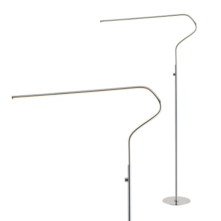 JONATHAN Y Lighting Julian 65" Tall Integrated LED Floor Lamp Black