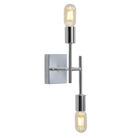 JONATHAN Y Lighting JYL Turing 2 Light 19" Tall LED Wall Sconce Chrome