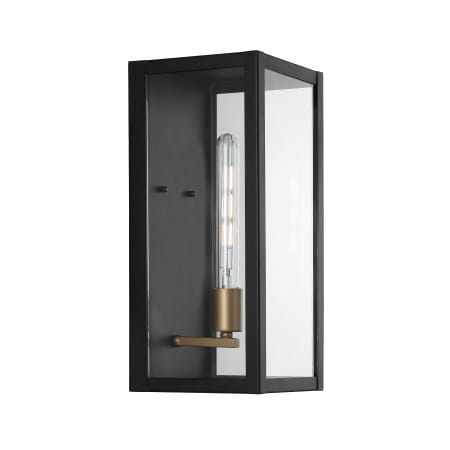 JONATHAN Y Lighting Berlin 16" Tall LED Outdoor Wall Sconce Black