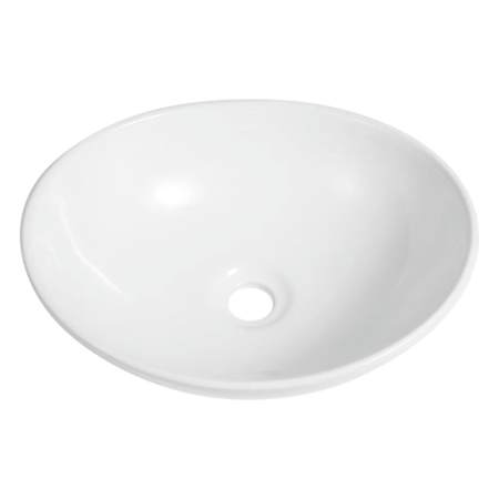 JONATHAN Y Lighting 16" Cascade Modern Minimalist Oval Ceramic Bathroom Vessel Sink White