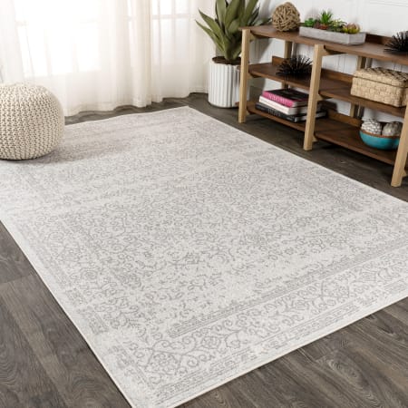 JONATHAN Y Lighting Bohemian FLAIR 5-1/4' x 7-1/2' Polypropylene Vintage Indoor Area Rug Gray / Dark Gray
