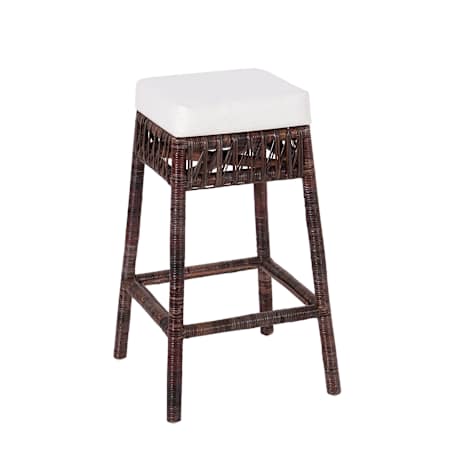 JONATHAN Y Lighting Bali 17" Wide Bar Stool White