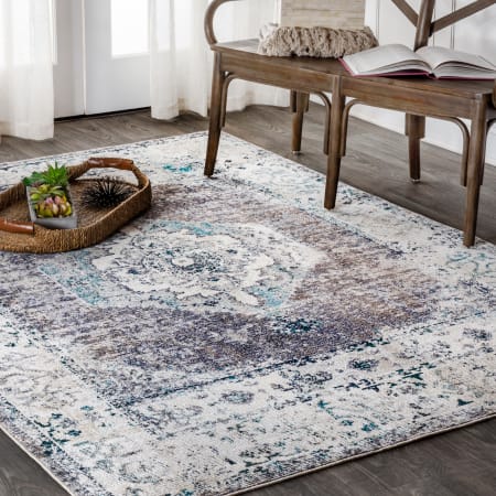 JONATHAN Y Lighting California Vintage 3' x 5' Polypropylene Vintage Traditional Rectangle Area Rug Gray / Ivory