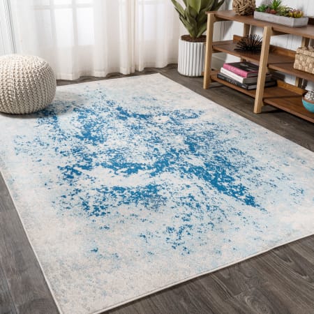 JONATHAN Y Lighting Contemporary POP 4' x 6' Polypropylene Vintage Indoor Area Rug Cream / Blue