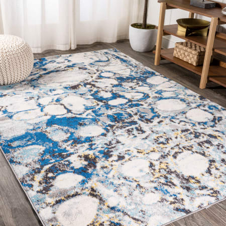 JONATHAN Y Lighting Contemporary POP 5-1/4' x 7-1/2' Polypropylene Vintage Indoor Area Rug Gray / Blue